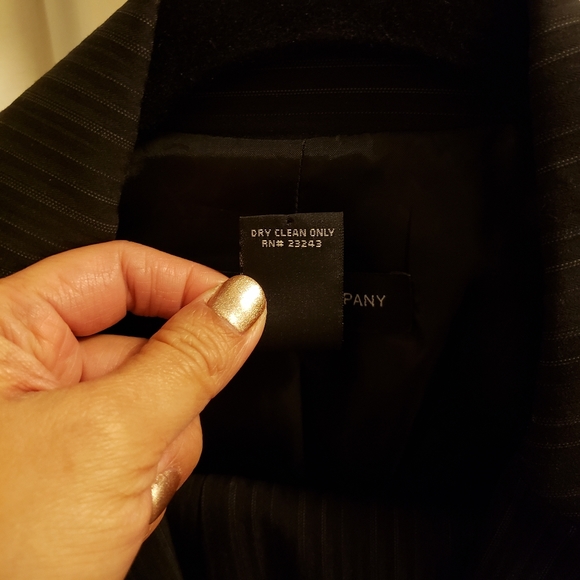 pinstripe-dot stretch blazer, NY & Co, 7th Ave Stretch, sz 8 - Picture 6 of 8